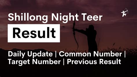 shillong night teer counter result|Shillong Teer Result .